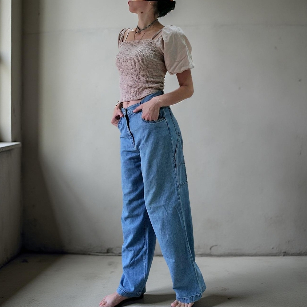 Old Navy Vintage 70s Loose Fit Wide Leg Jeans - Picture 4 of 7